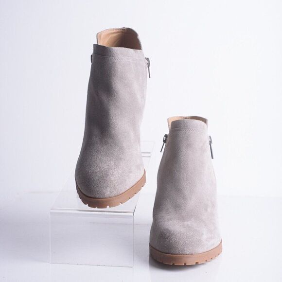 Lucky Brand Womens Noryn Gray Suede Ankle Boots heeled Booties US 10 EU 42 NWOT - Picture 4 of 8